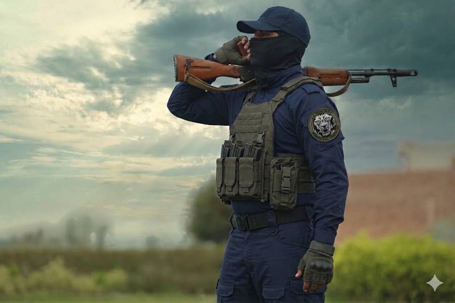 Guard on patrol