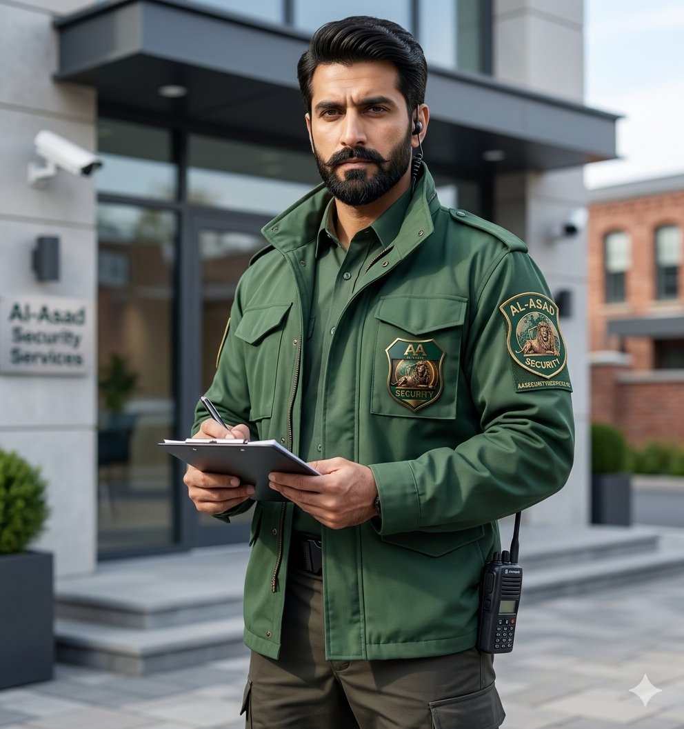 AA Security guard on duty